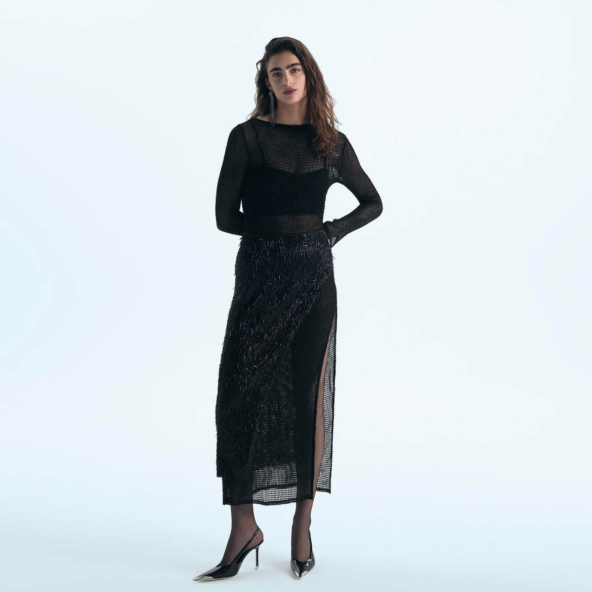 NAYRA SEQUIN SKIRT